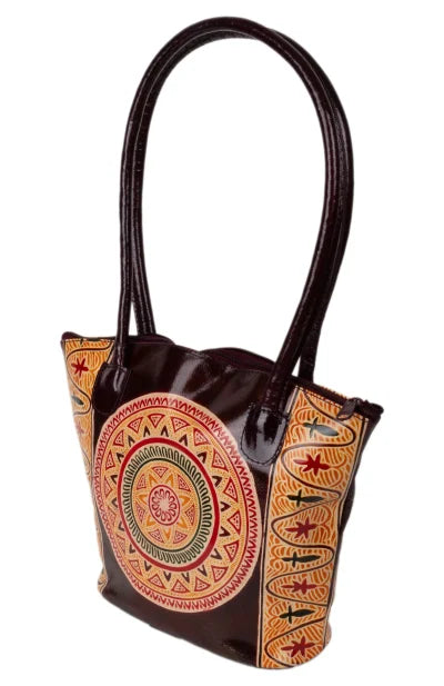 Shantiniketan Leather Ladies Handbag - Retail Maharaj