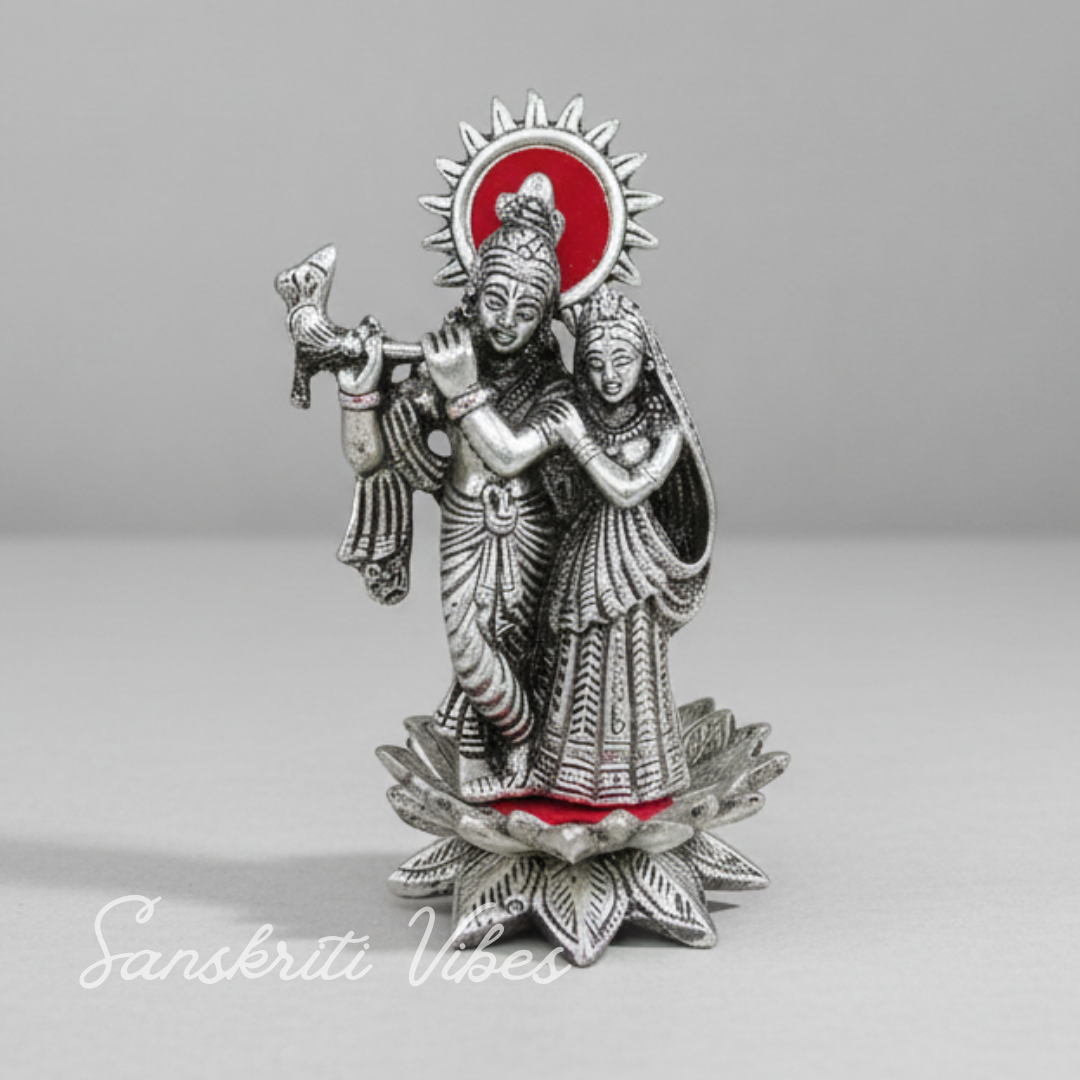 Radha Krishna Statue Special Wedding Gift Aluminium Decorative Showpiece for Home Decor