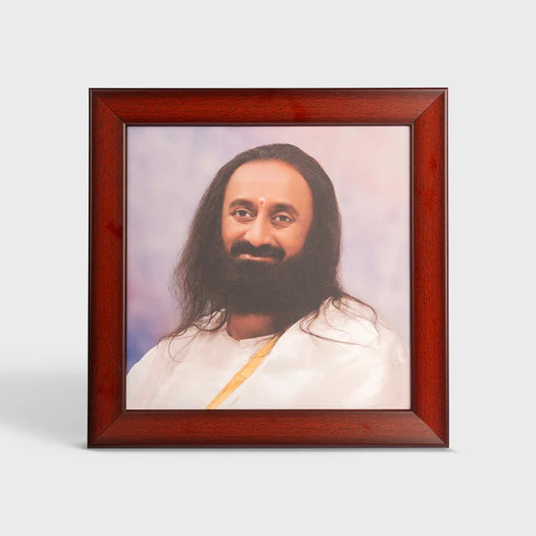 Photo Frame 14 x 14 inch (Sparkle) B | Premium Frame featuring Gurudev Sri Sri Ravi Shankar - Retail Maharaj