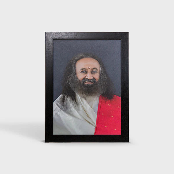 Photo Frame 14 x 20 inch (Sparkle) | Premium Frame featuring Gurudev Sri Sri Ravi Shankar - Retail Maharaj