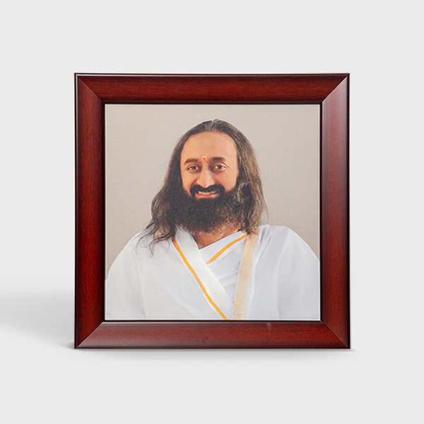 Photo Frame 14 x 14 inch (Sparkle) B | Premium Frame featuring Gurudev Sri Sri Ravi Shankar - Retail Maharaj