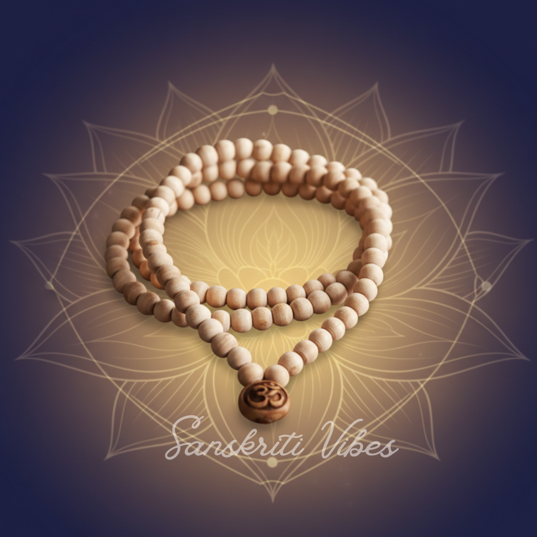 Om Naam Tulsi Kanthi Mala for Men and Women – Premium Quality - Retail Maharaj