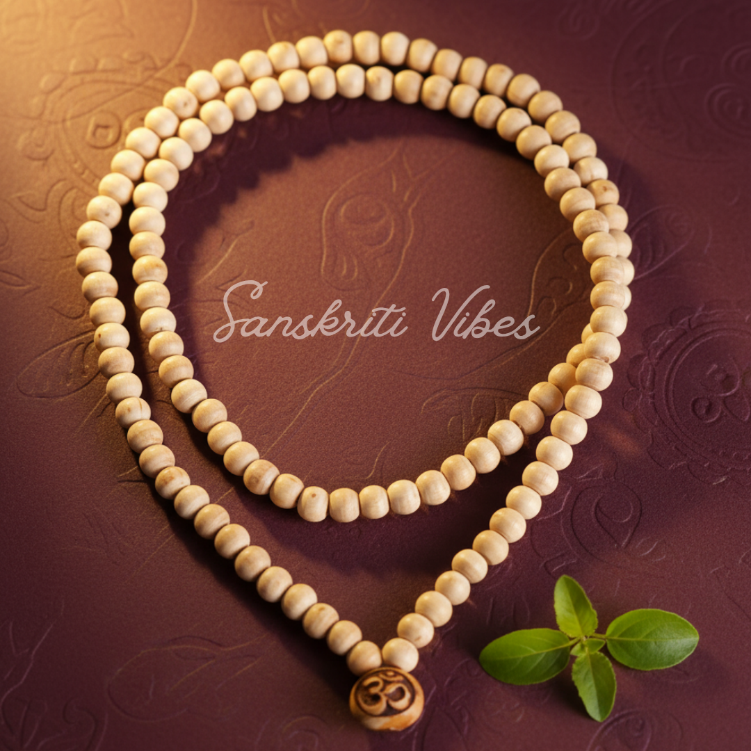 Om Naam Tulsi Kanthi Mala for Men and Women – Premium Quality - Retail Maharaj