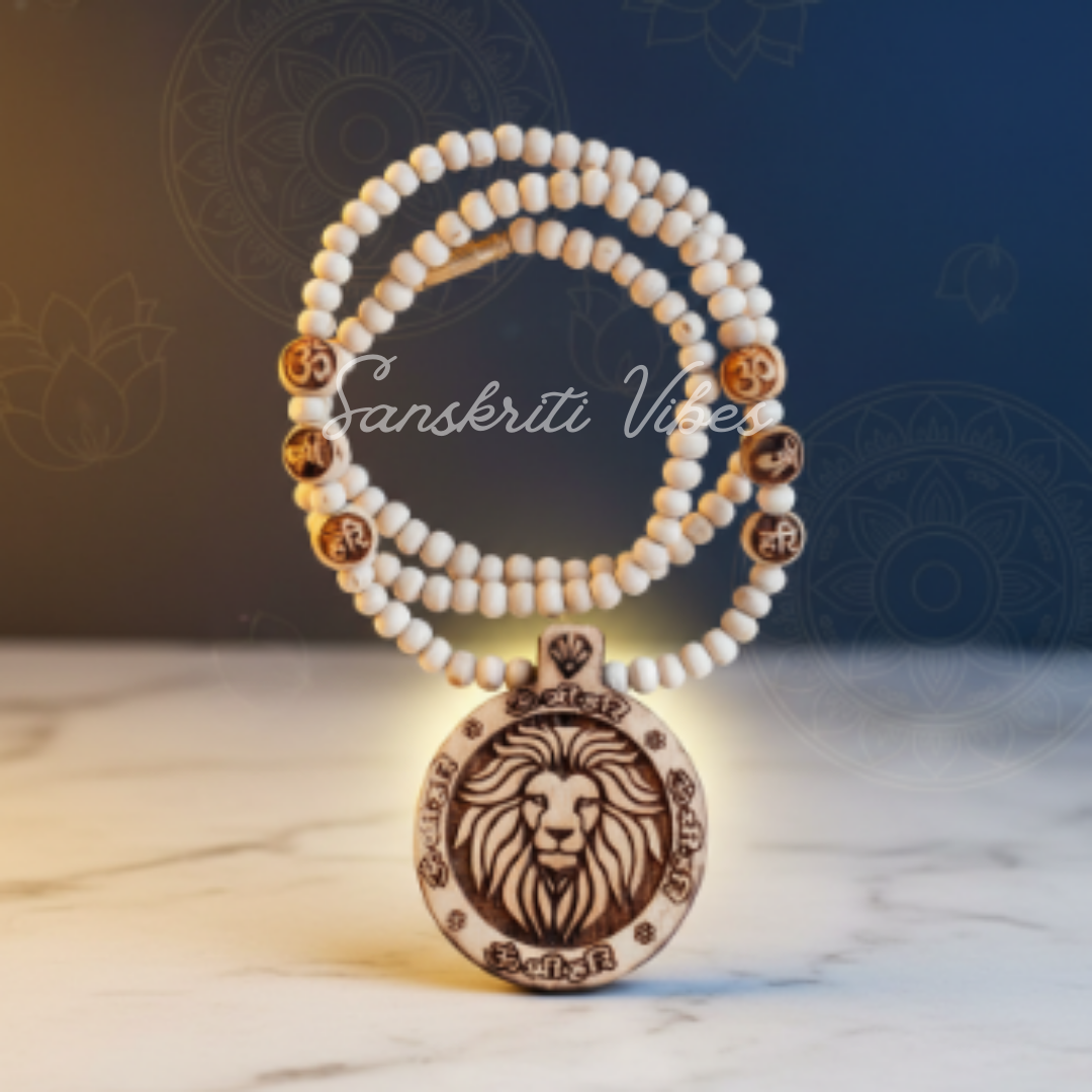 Shri Narasimha Dev Pure Tulsi Locket Mala with Om Shri Hari Beads – Premium Sacred Prayer Mala - Retail Maharaj