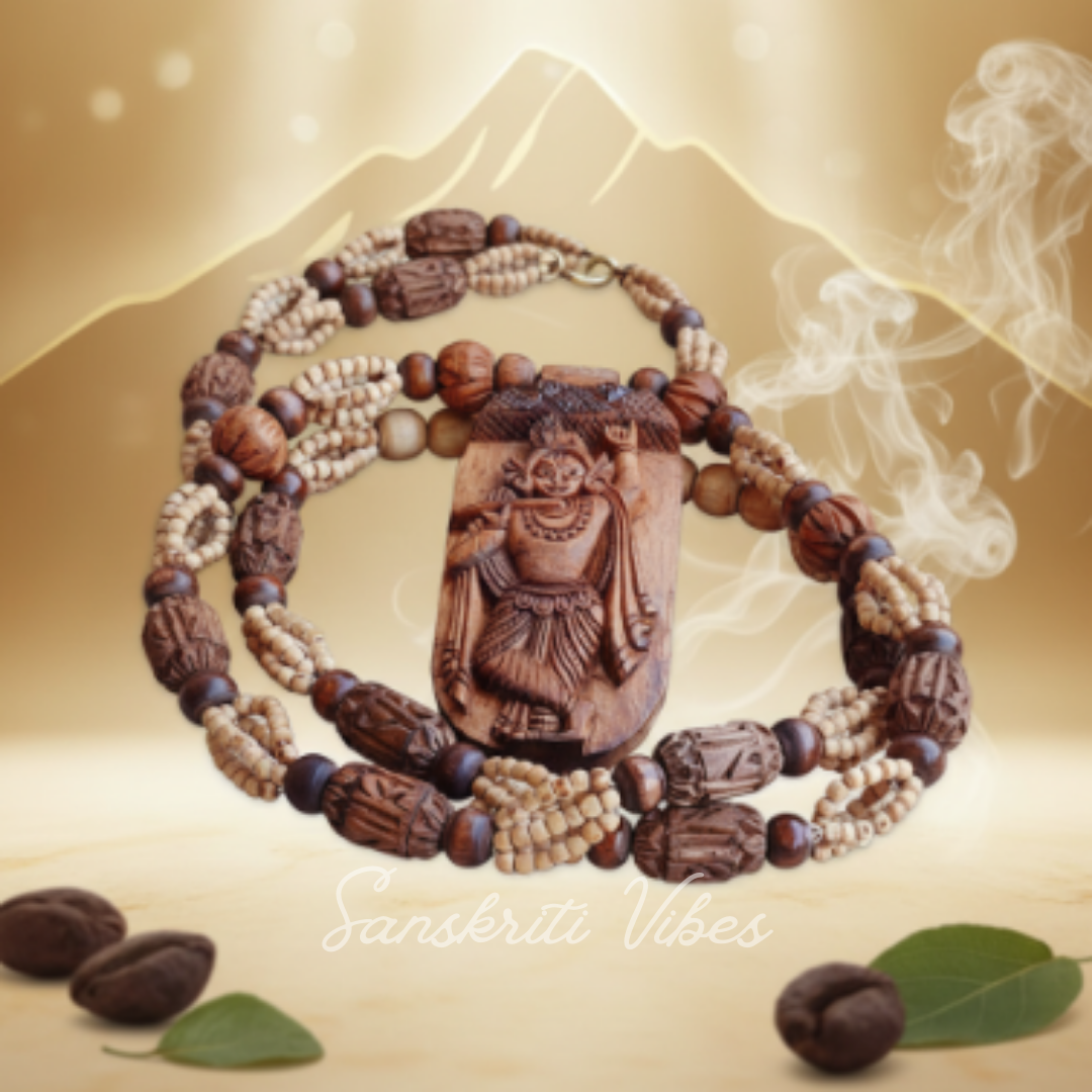 Shri Girraj Maharaj Tulsi Locket Mala – Sacred Prayer Beads for Devotion and Spiritual Connection - Retail Maharaj