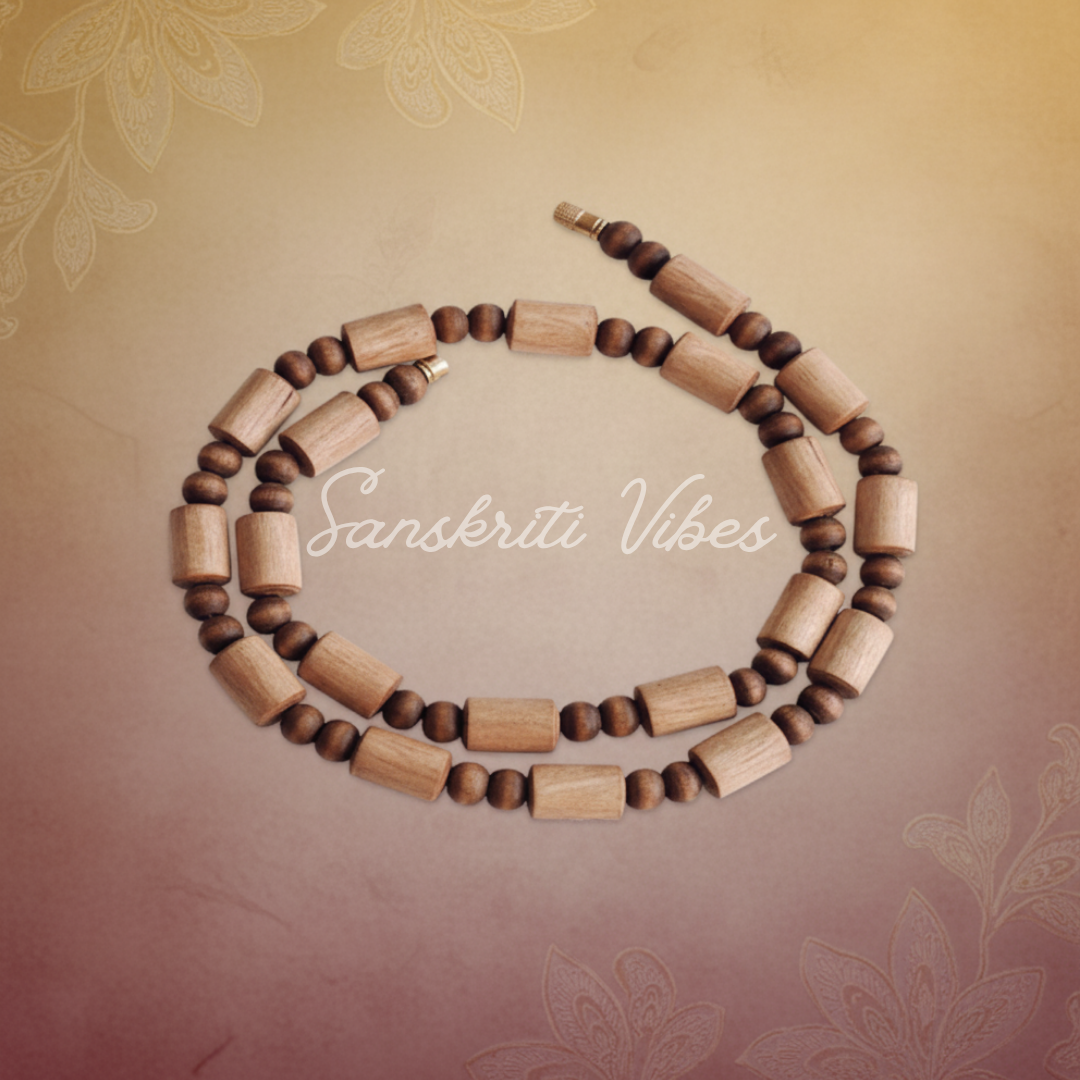 1 Round Original Tulsi Neck Mala 8mm – Super Fine Quality Beads - Retail Maharaj