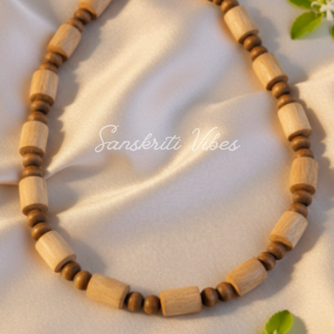 1 Round Original Tulsi Neck Mala 8mm – Super Fine Quality Beads - Retail Maharaj