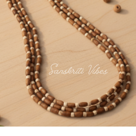 Three Round Kanthi Mala With Tiny Tulsi Beads – Premium Quality - Retail Maharaj