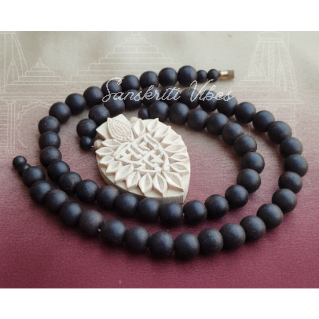 Shri Sita Ram Shyama and Rama Tulsi Locket Mala | Sacred Tulsi Beads Mala for Devotion, Meditation & Spiritual Protection - Retail Maharaj