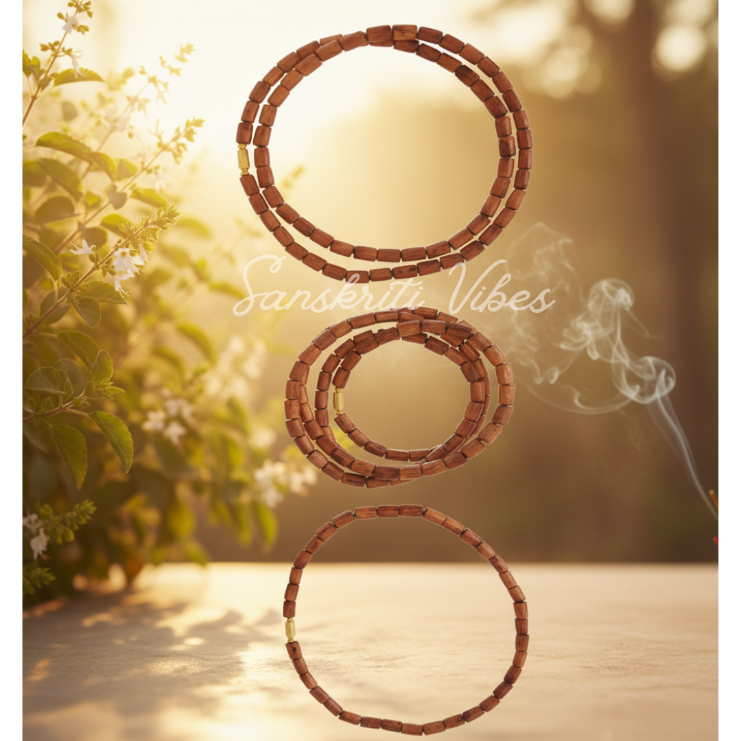 Two Round Original Tulsi Kanthi Mala – Premium Quality - Retail Maharaj