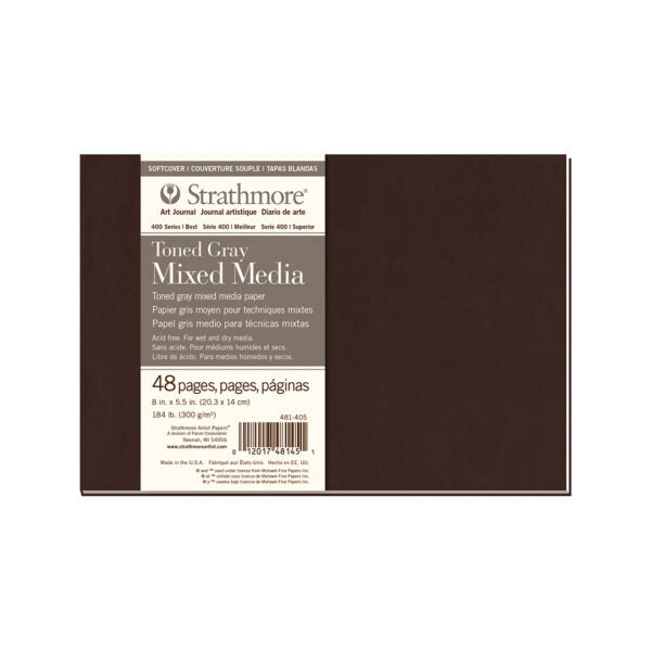 Strathmore 400 Series Toned Tan and Gray Mixed Media Art Journal Hardbound and Softcover