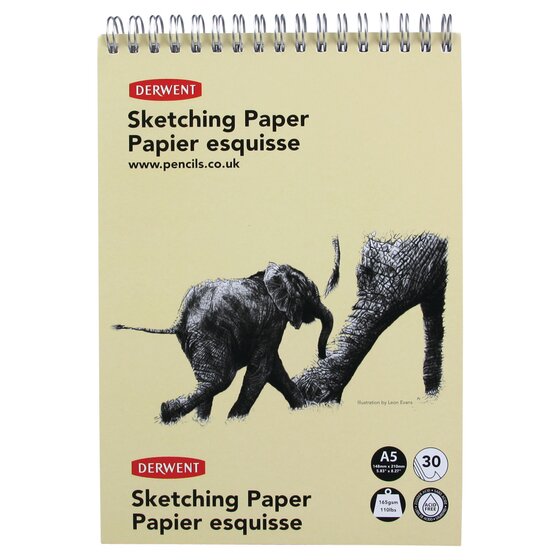 Derwent Sketch Pad Wire Bound Drawing Paper 165 GSM