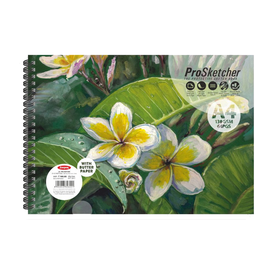 Anupam ProSketcher Cartridge Paper Pad with Butter Paper 140 GSM