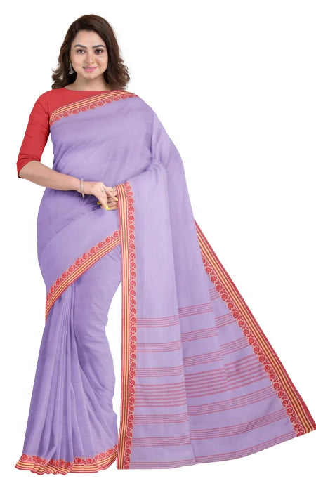 Santipuri Cotton Saree – Mauve - Retail Maharaj