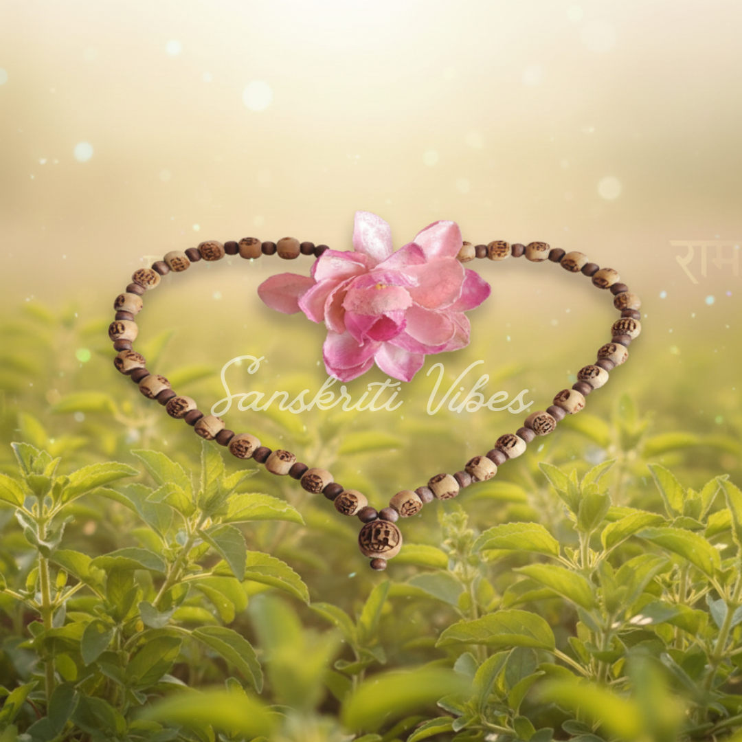 Ram Naam Tulsi Kanthi Mala 20 Inches – Premium Spiritual Necklace for Devotion and Protection