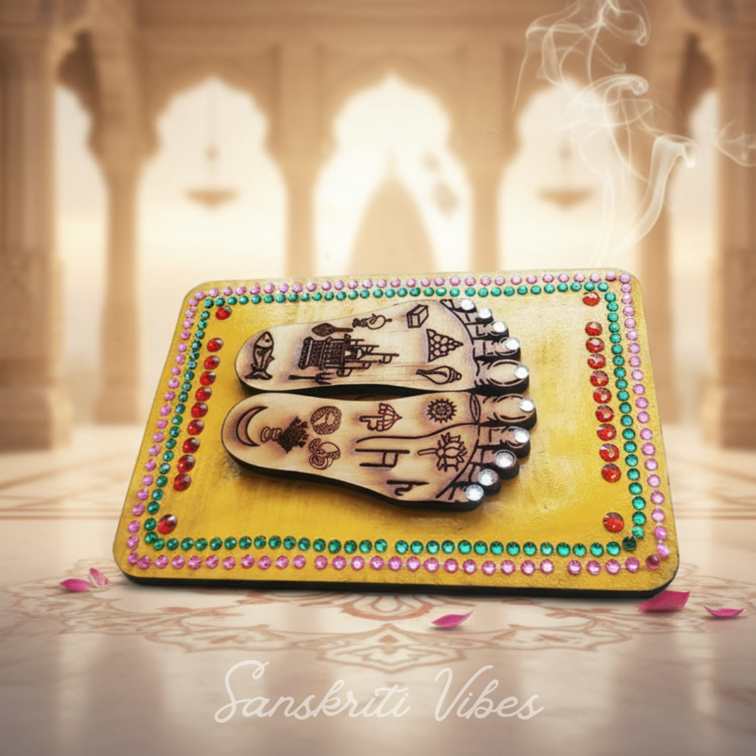 Shri Radha Charan Naam Sewa Idol – Handcrafted Statue for Home Temple