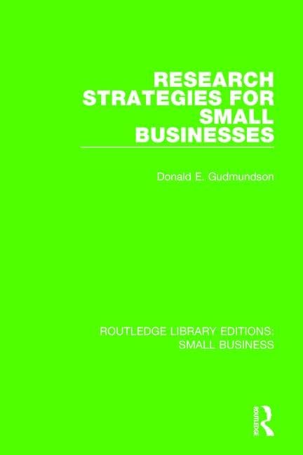 Research Strategies for Small Businesses (Routledge Library Editions: Small Business) - Retail Maharaj