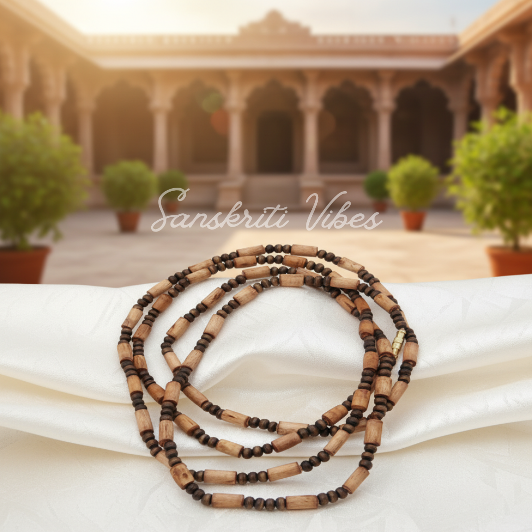 Three Round Tulsi Kanthi Mala - Premium Quality for Spiritual Practices and Devotion