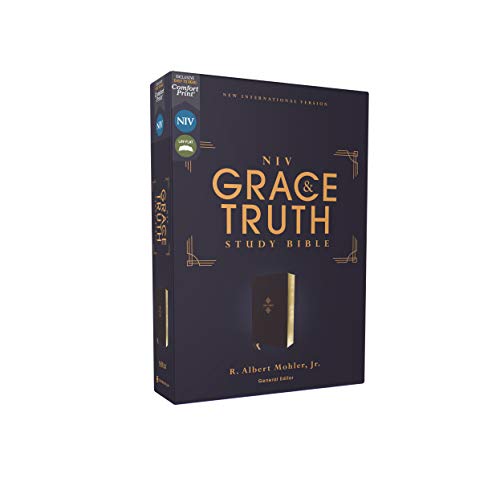 NIV, The Grace and Truth Study Bible, Leathersoft, Navy, Red Letter, Comfort Print - Retail Maharaj
