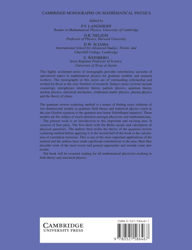 Quantum Inverse Scattering Method and Correlation Functions (Cambridge Monographs on Mathematical Physics)