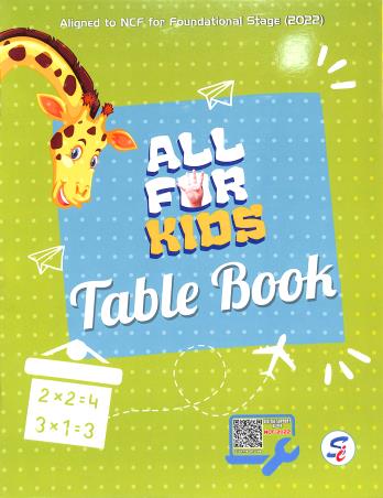 All For Kids Table Book NCF 22 - Retail Maharaj