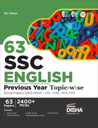 63 SSC English Previous Year Topic-Wise Solved Papers (2010-2023) - CGL,CHSL,MTS,CPO - Retail Maharaj