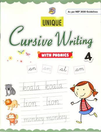 Unique Cursive Writing With Phonics 4 (NEP 2020) - Retail Maharaj