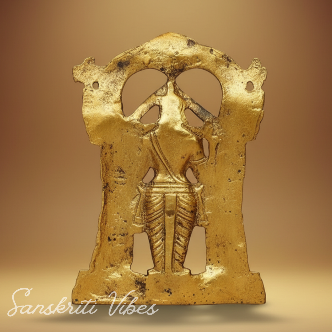 Tirupati Balaji Metal Statue | Sri Venkateswara Murti | Glossy Gold-Plated Aluminium Idol for Home Temple & Office Decoration