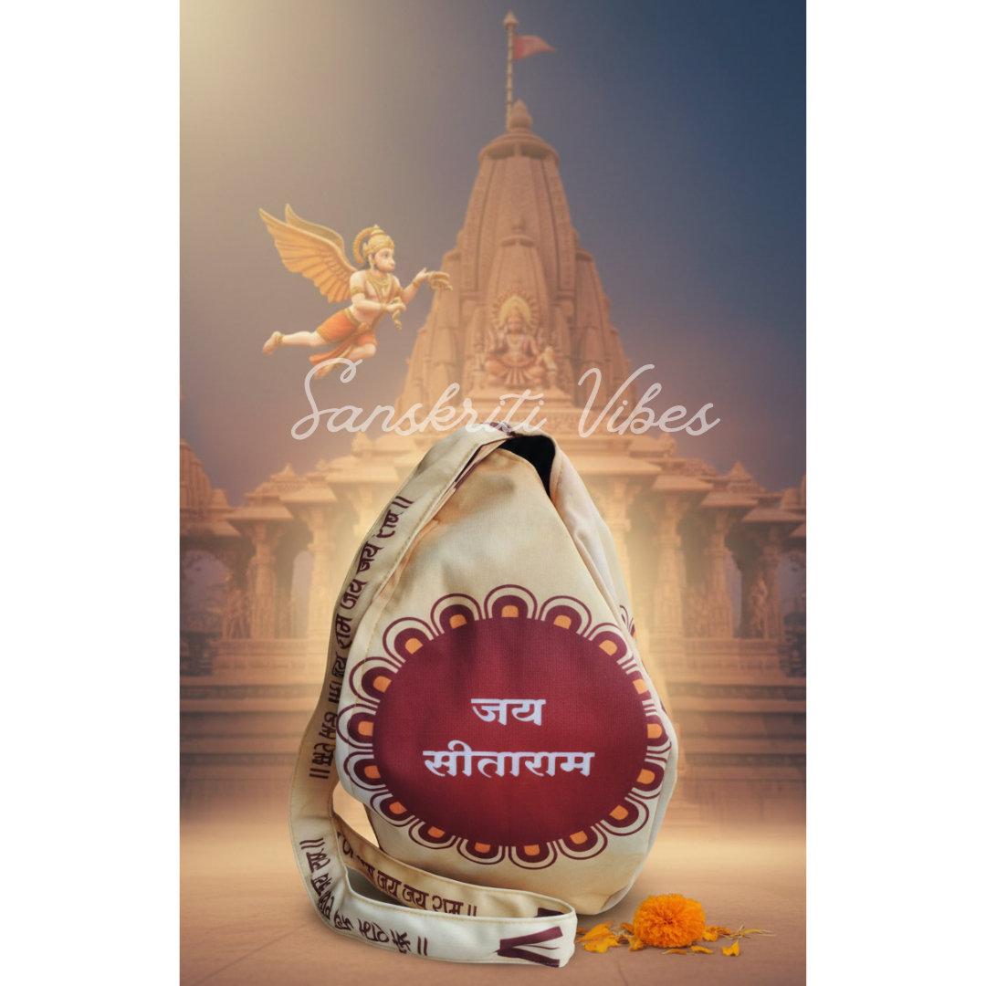 Shri Ram Bhakt Hanuman Ji Digital Japa Jholi Bag Premium Electronic Chanting Counter for Meditation and Mantra Jaap