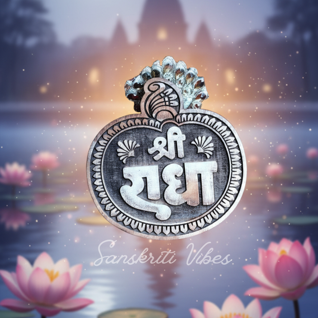 Shri Ji Shri Radha Kishori Naam Sewa Tamal Wood Idol – Handcrafted Statue for Home Temple