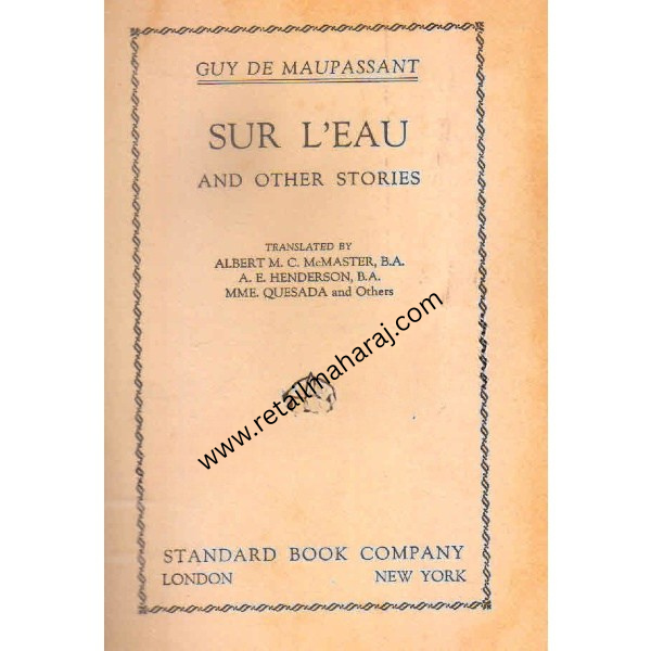 sur leau and other stories - Retail Maharaj