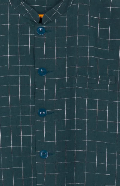 Space Dyed Linen Handloom Jacket – Indigo - Retail Maharaj