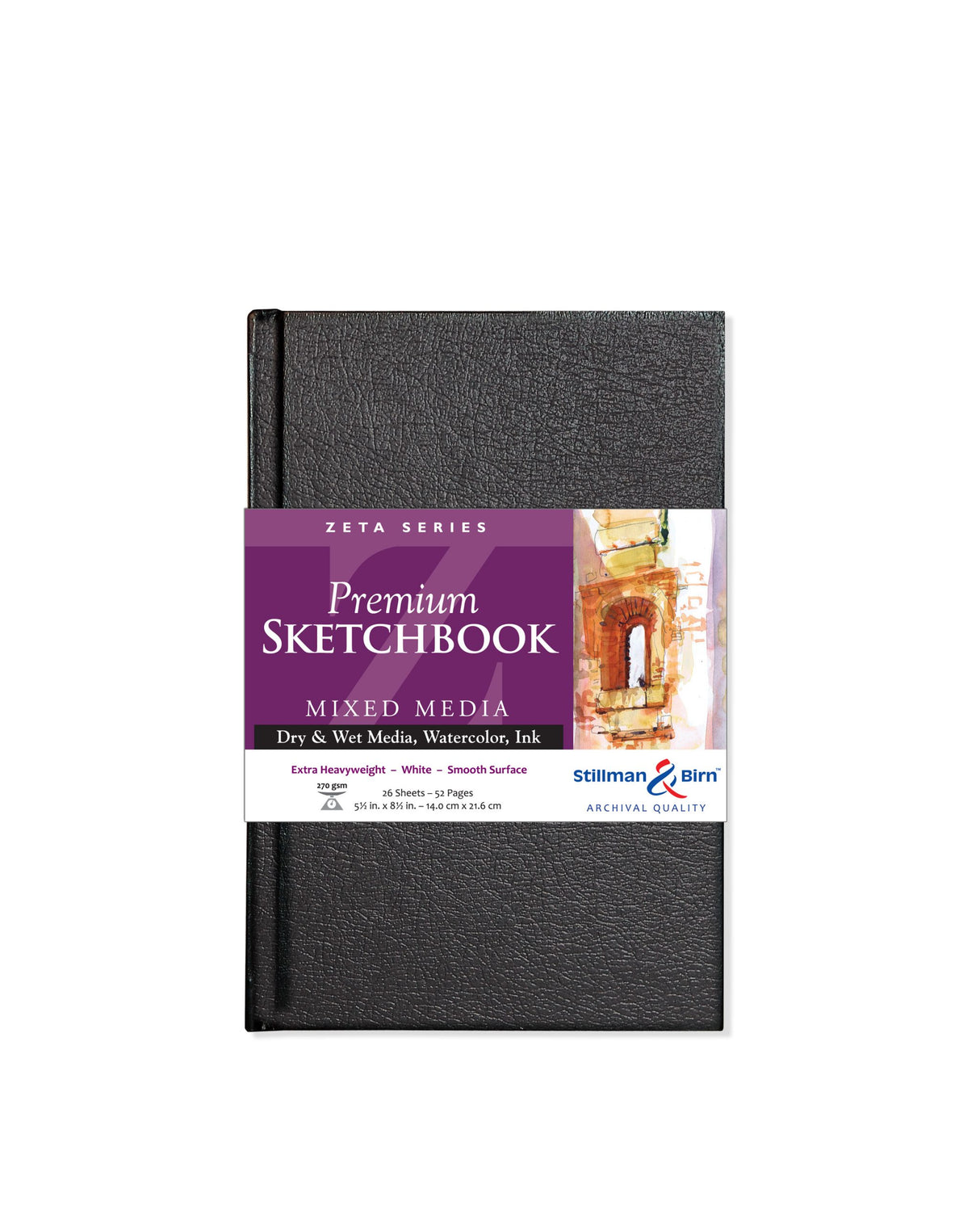 Stillman Birn Zeta Series Extra Heavyweight Smooth Paper Sketchbook Open Stock
