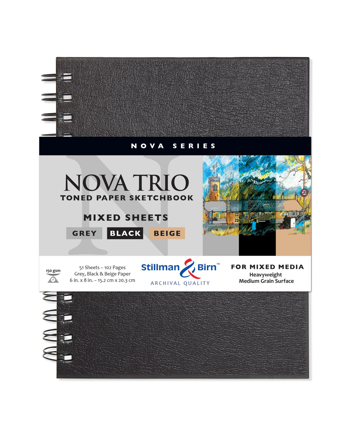 Stillman Birn Trio Nova Series Toned Sketchbook Wirebound