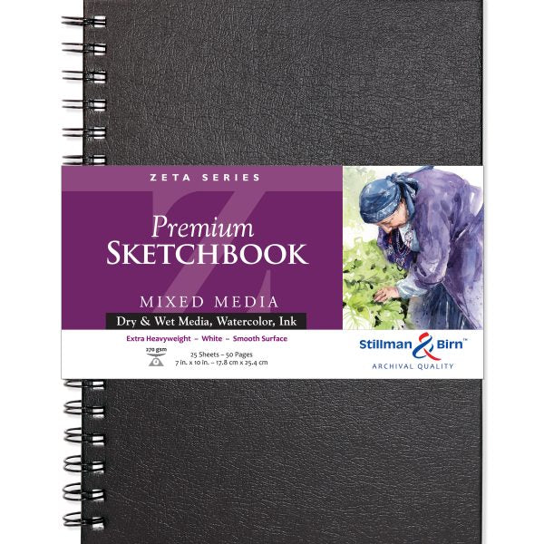 Stillman Birn Zeta Series Extra Heavyweight Smooth Paper Sketchbook Open Stock