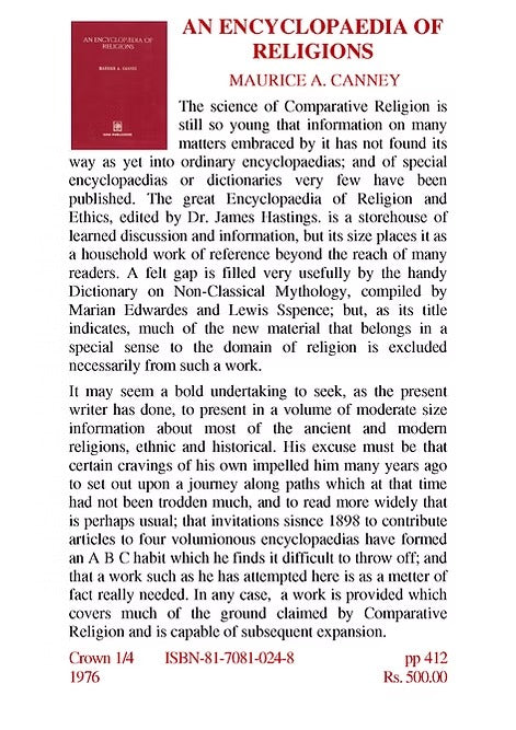 AN ENCYCLOPAEDIA OF RELIGIONS - Retail Maharaj