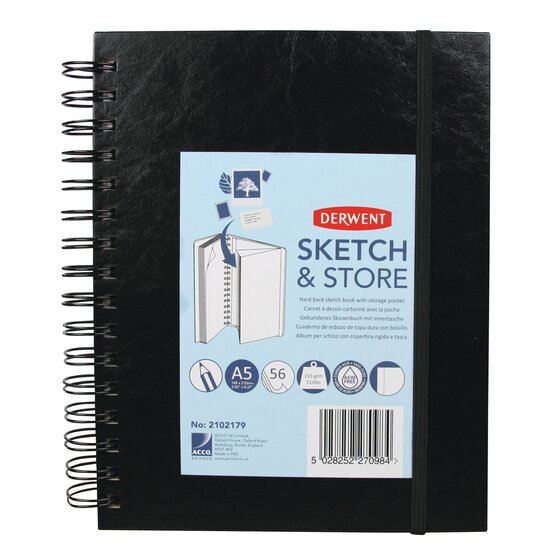 Derwent Sketch and Store Wire Bound Hardback Sketchbook 165 GSM