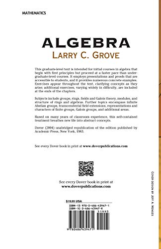 Algebra (Dover Books on Mathematics) - Retail Maharaj