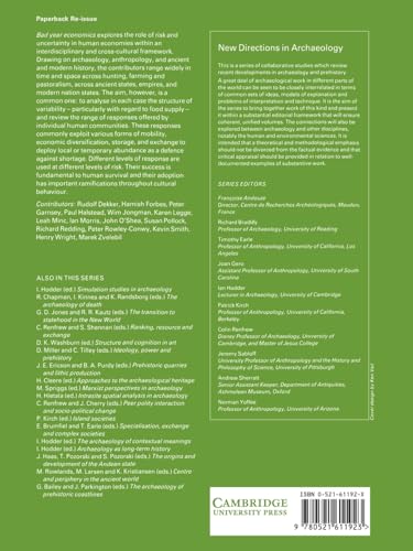 Bad Year Economics: Cultural Responses to Risk and Uncertainty (New Directions in Archaeology)