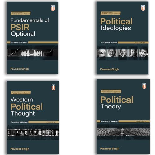 Political Science Optional Books For UPSC-CSE Main, Set Of 4 Volumes By Pavneet Singh – PSIR Fundamentals, Political Ideologies, Western Political Thought, Political Theory