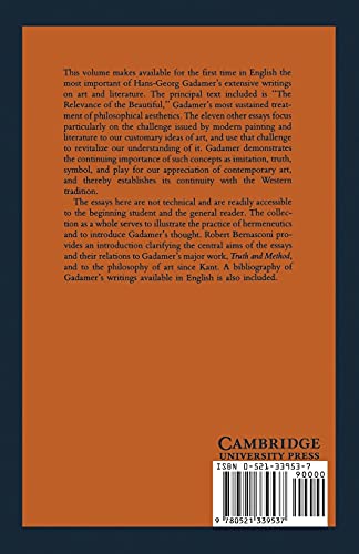 The Relevance of the Beautiful and Other Essays