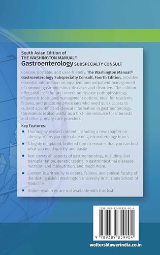 The Washington Manual Gastroenterology Subspecialty Consult, 4/e