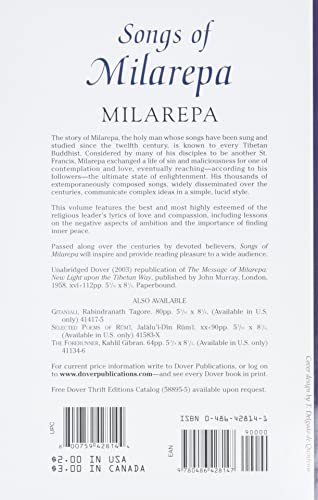 Songs of Milarepa (Thrift Editions)