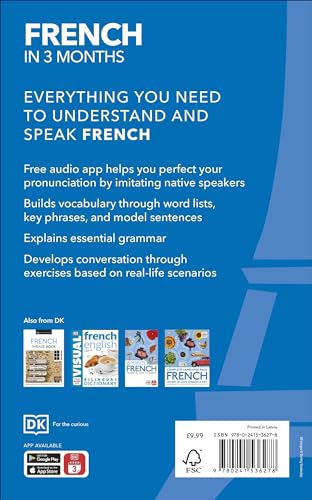 French in 3 Months with Free Audio App: Your Essential Guide to Understanding and Speaking French - Retail Maharaj