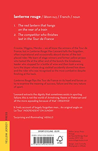 Lanterne Rouge: The Last Man in the Tour de France - Retail Maharaj