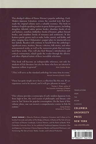 Early Modern Japanese Literature: An Anthology, 1600-1900 (Abridged Edition) (Translations from the Asian Classics (Paperback)) - Retail Maharaj