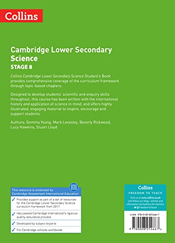 Lower Secondary Science Student’s Book: Stage 8 (Collins Cambridge Lower Secondary Science) - Retail Maharaj