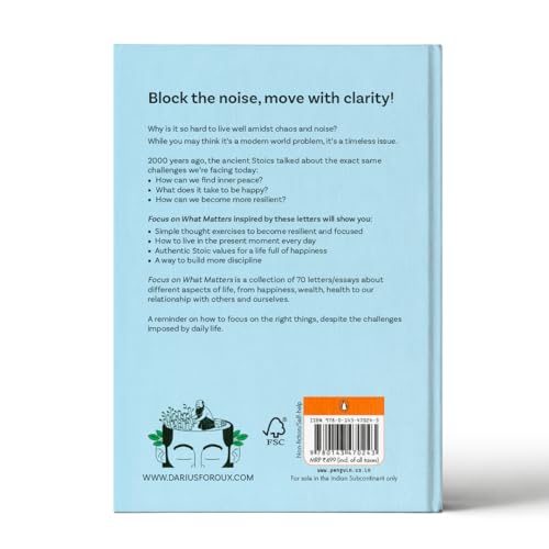 Focus on What Matters: A Collection of Stoic Letters on Living Well (Premium Hardcover Edition) - Retail Maharaj