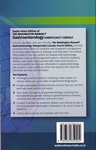 The Washington Manual Gastroenterology Subspecialty Consult, 4/e