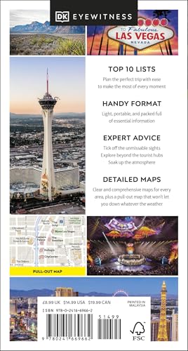 DK Eyewitness Top 10 Las Vegas (Pocket Travel Guide) - Retail Maharaj